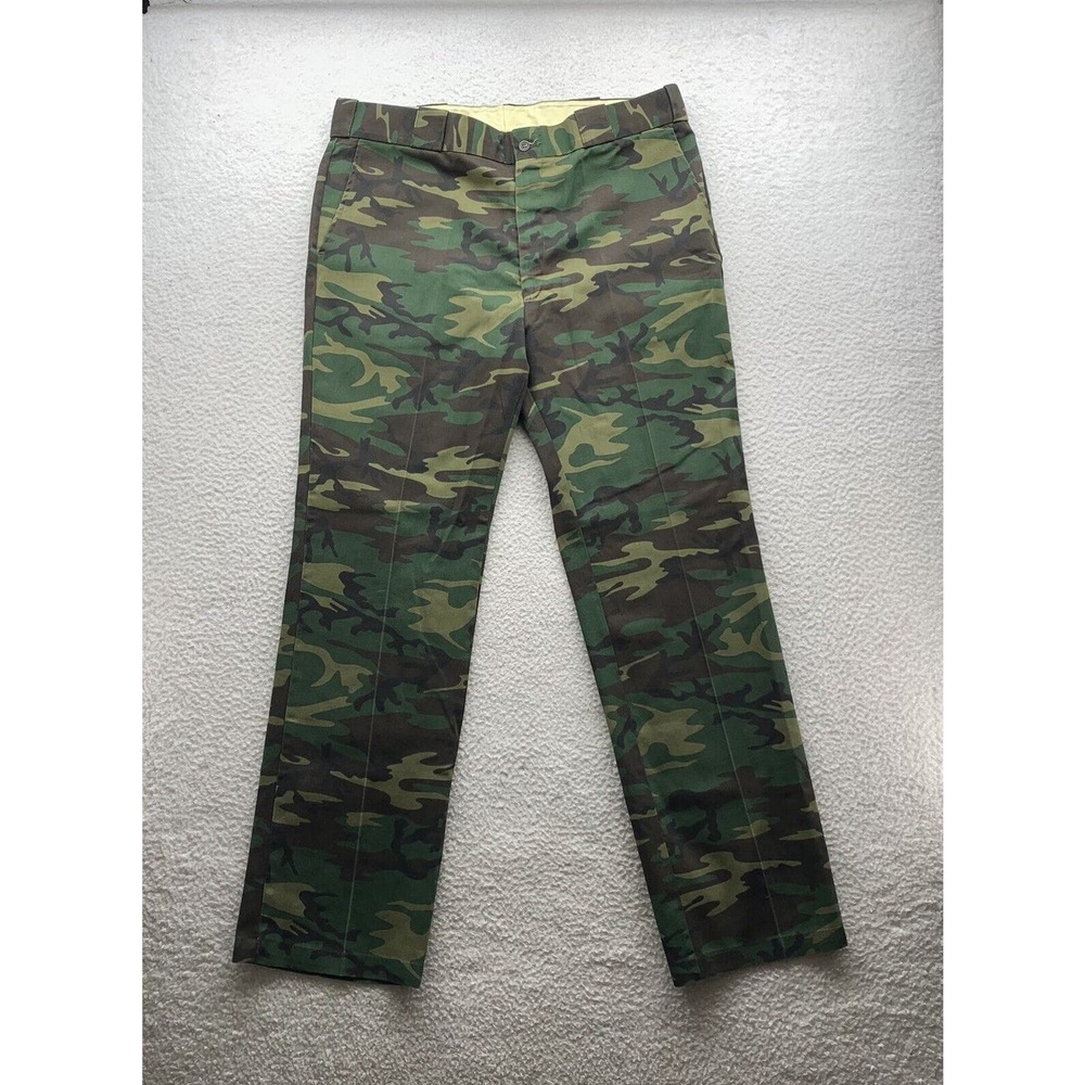 VTG Wolverine Camo Pants Mens 40x33.5 Woodland USA Made‎ Utility Airsoft Milsim